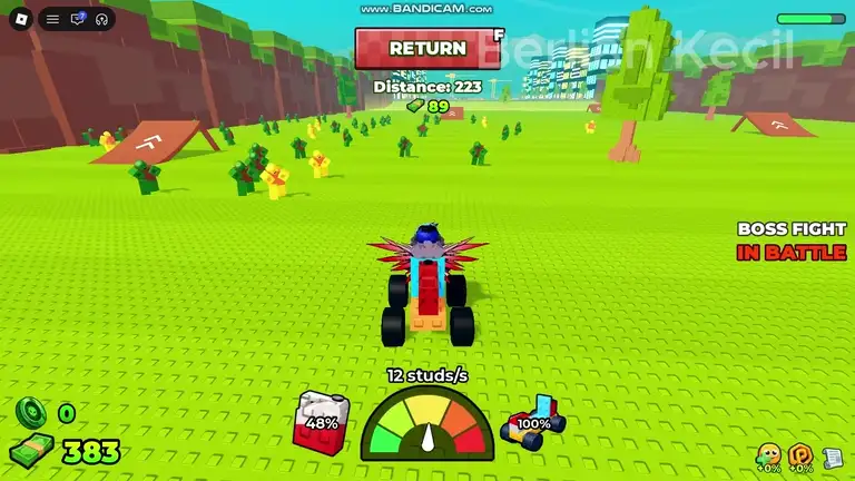 Build and Kill Zombies zombies swarming a car at the end of a run, animated